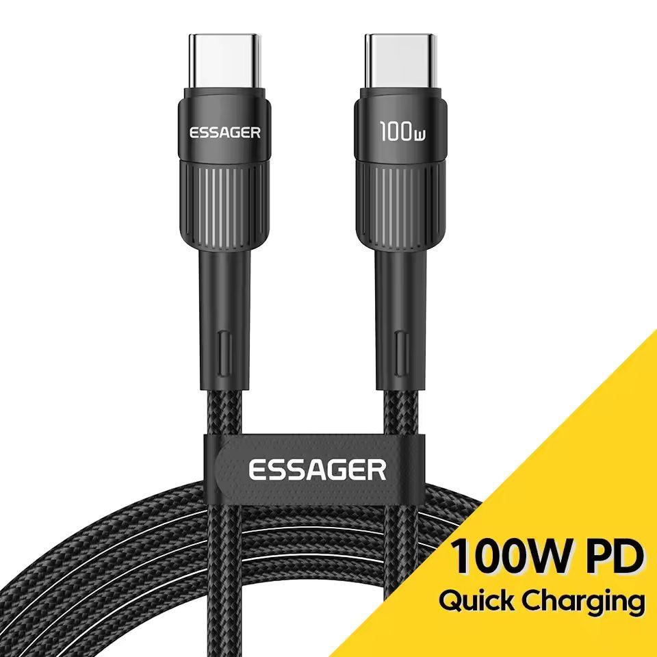 Essager EXCTT1-XC01 Câble USB-C Tressé 100W PD 5A 1m - Arsenal HANTKO